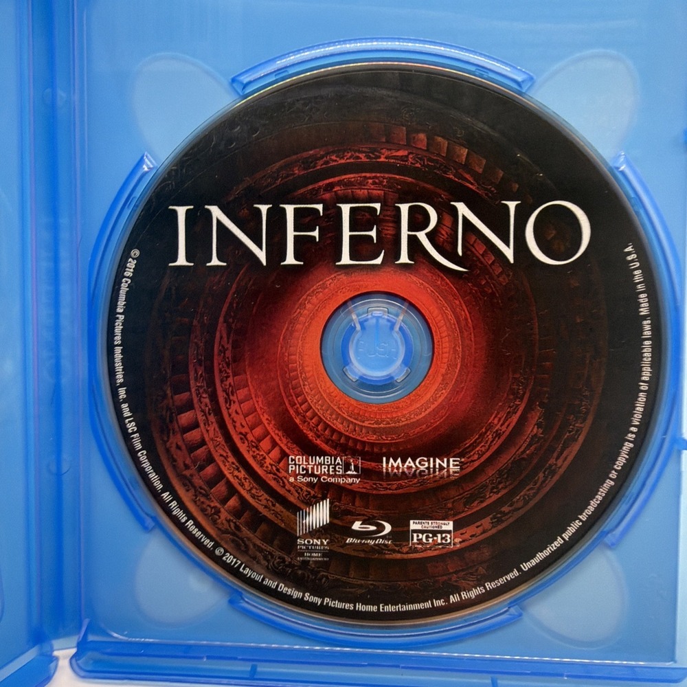 Inferno (Blu-ray, 2016) Very Good Condition - Picture 3 of 3